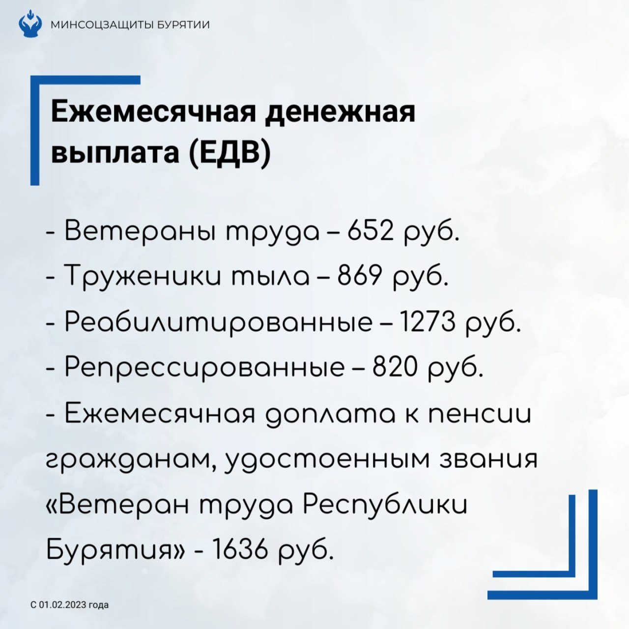 Информация от Отдела социальной защиты населения.